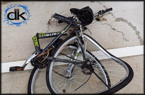 bike in drain